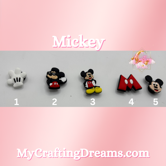 Mickey Mouse Rubber Croc Charms