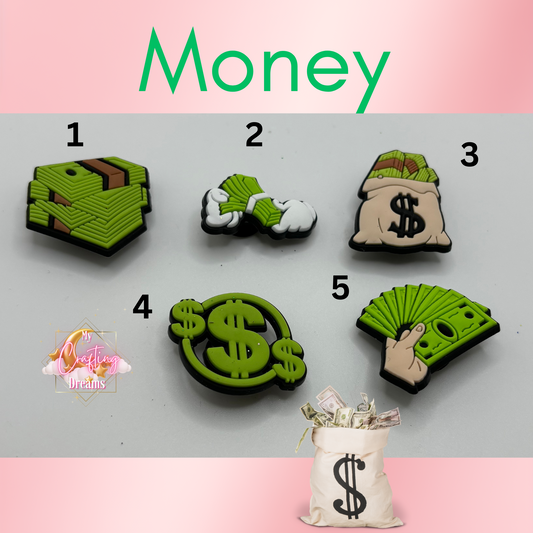 Money Rubber Croc Charms