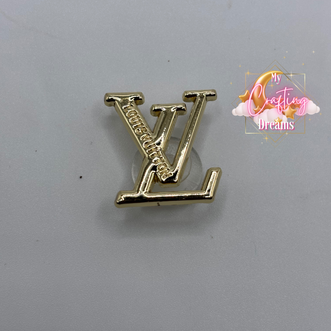 LV Inspired Metal Charms (please leave flat or croc back in customs notes)