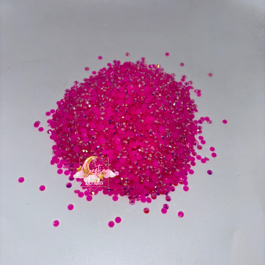 Flamingo Flash (Hot Pink Jelly Resin Rhinestones)