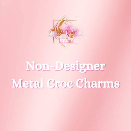 Non Designer Metal Croc Charms