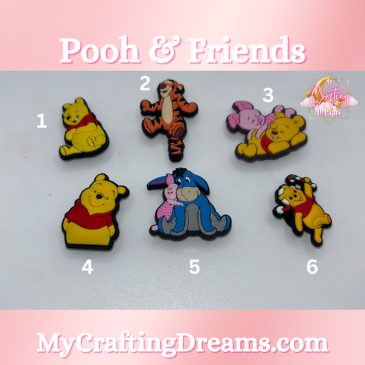 Winnie The Pooh & Friends Rubber Croc Charms