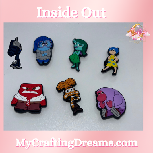 Inside Out Rubber Croc Charms