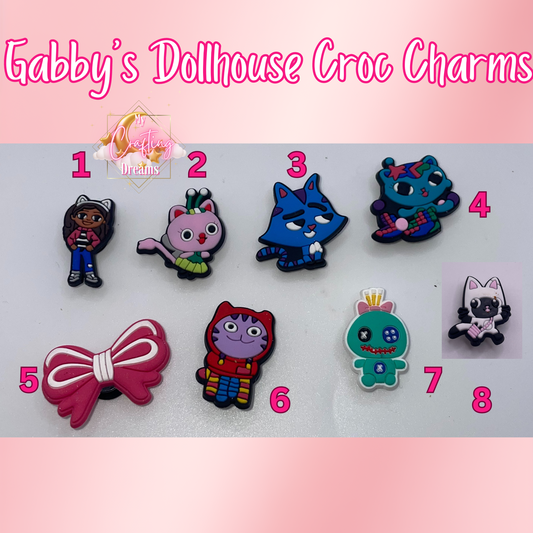 Gabby's Dollhouse Rubber Croc charms