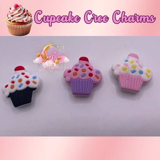 Cupcake Rubber Croc Charms (Clearance)