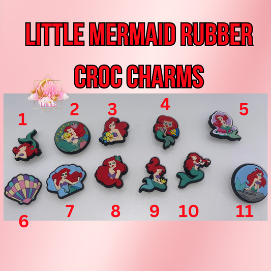 The Little Mermaid Rubber Croc Charms