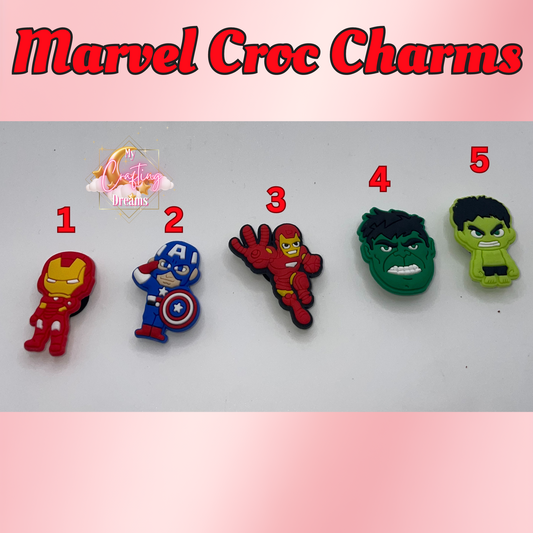 Avenger Inspired Rubber Croc Charms