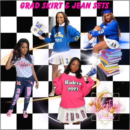 Graduation Skirt/Jean Set/Hoodie Sets