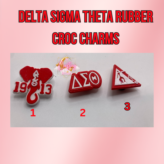 Delta Sigma Theta Themed Rubber Croc Charms