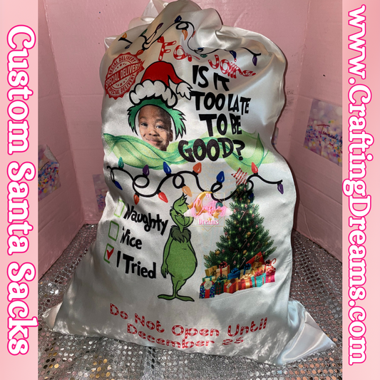 Custom Santa Sacks ***Please READ the description***