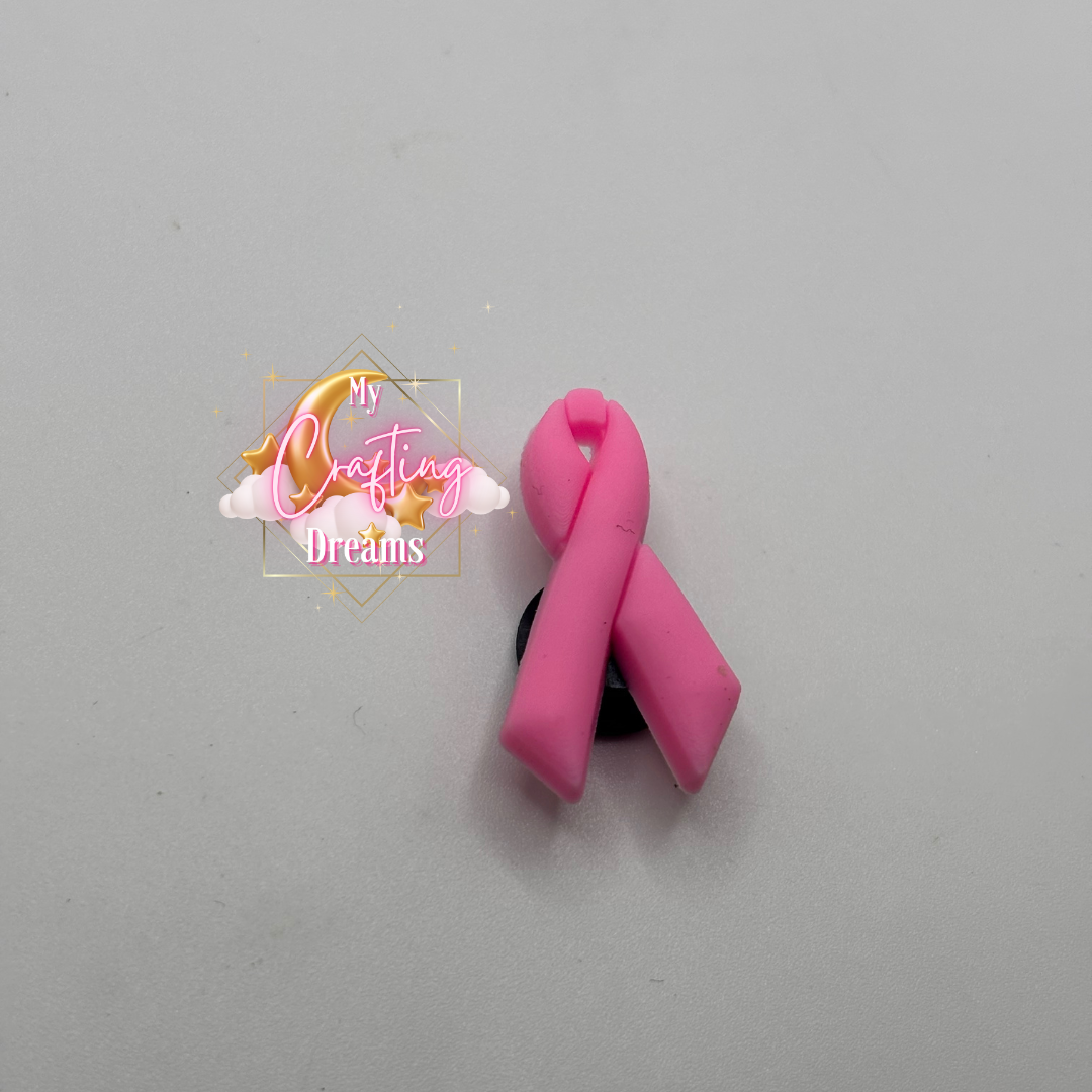 Breast Cancer Rubber Croc Charms