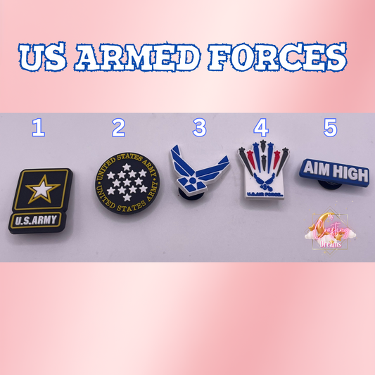 Armed Forces Croc Charms