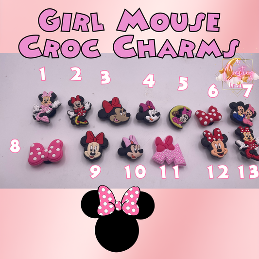 Minnie Mouse Croc Charms