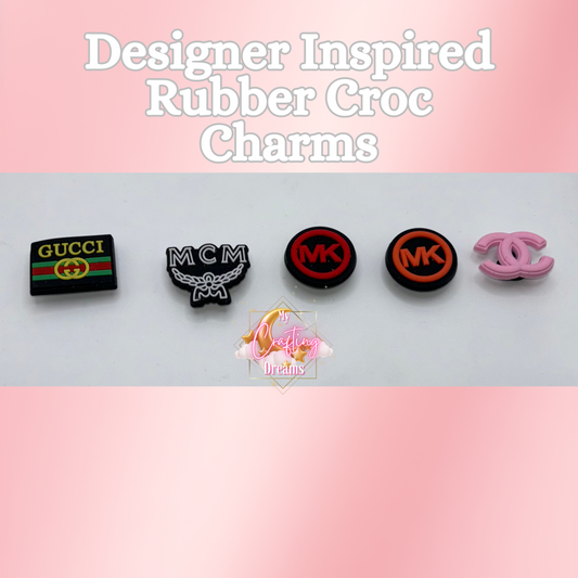 Designer Inspired Rubber Croc Charms
