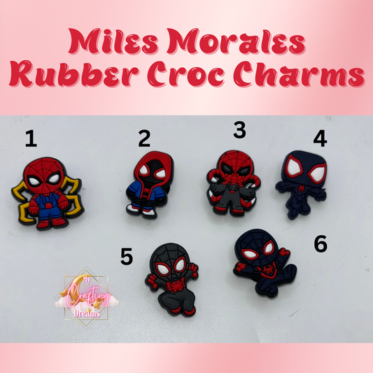 Miles Morales Rubber Croc charms