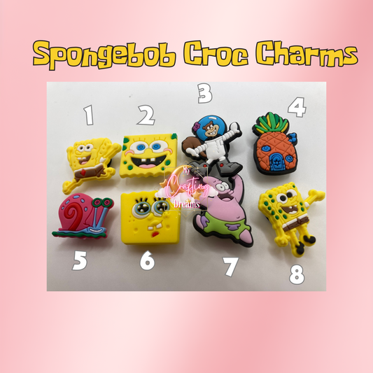 Sponge Bob Squarepants rubber croc charms