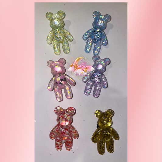 Acrylic Teddy Bear Croc Charms