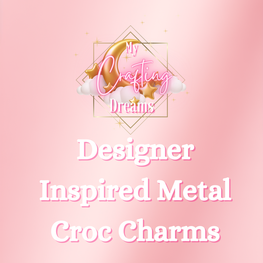 Designer Inspired Metal Croc Charms