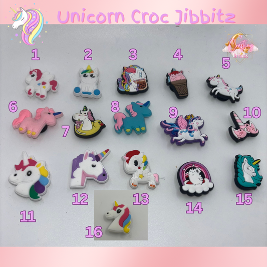 Unicorn Croc Charms