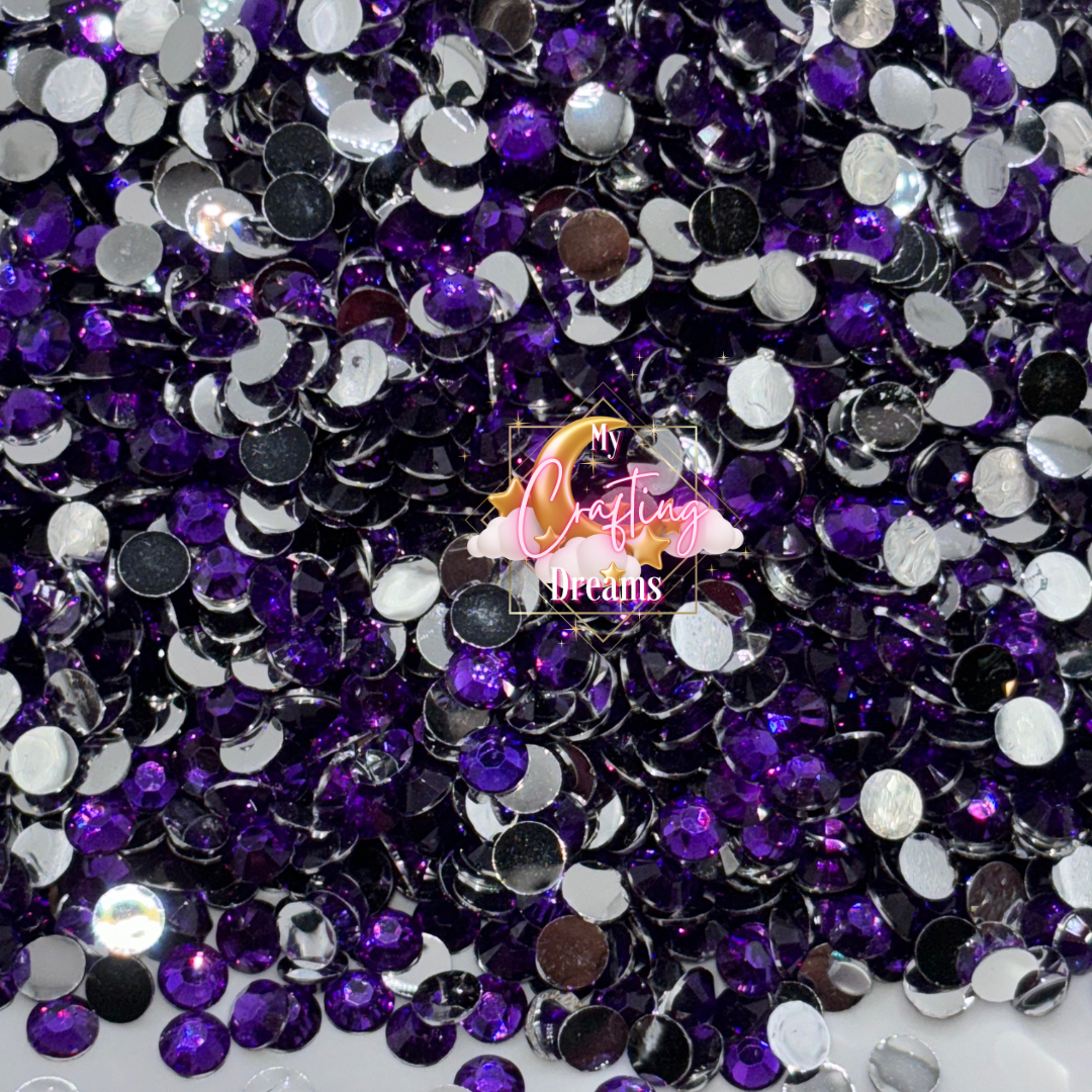 Grape Sparkles (Purple Resin Rhinestones)