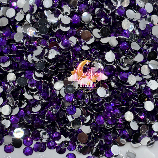 Grape Sparkles (Purple Resin Rhinestones)