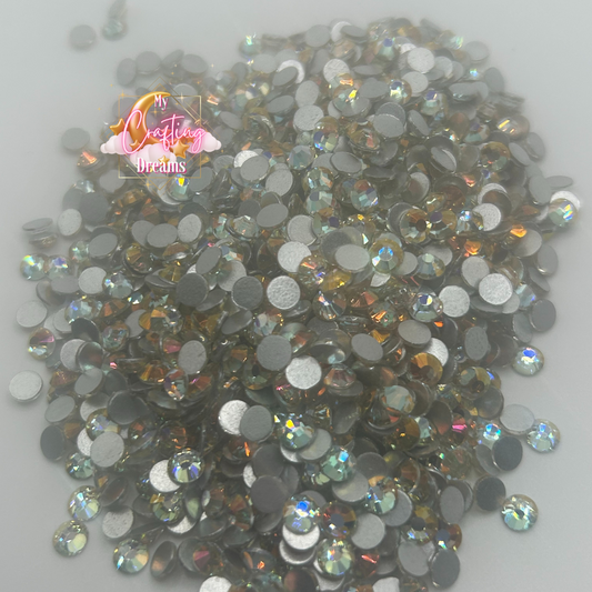 Bluish White Light Glass Rhinestones