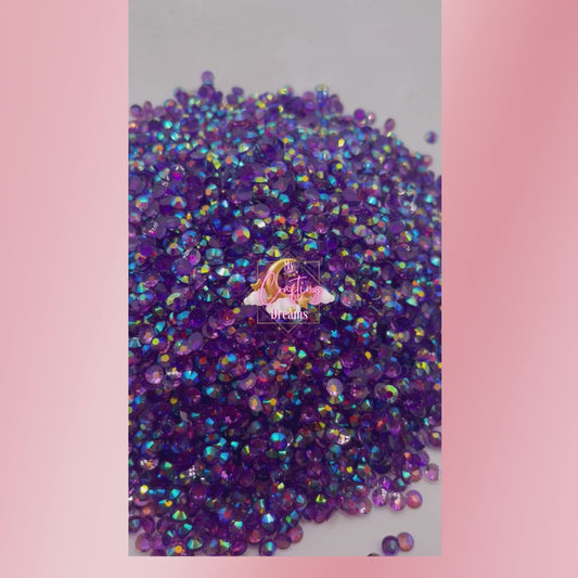 Purple Mirage Transparent AB resin rhinestones